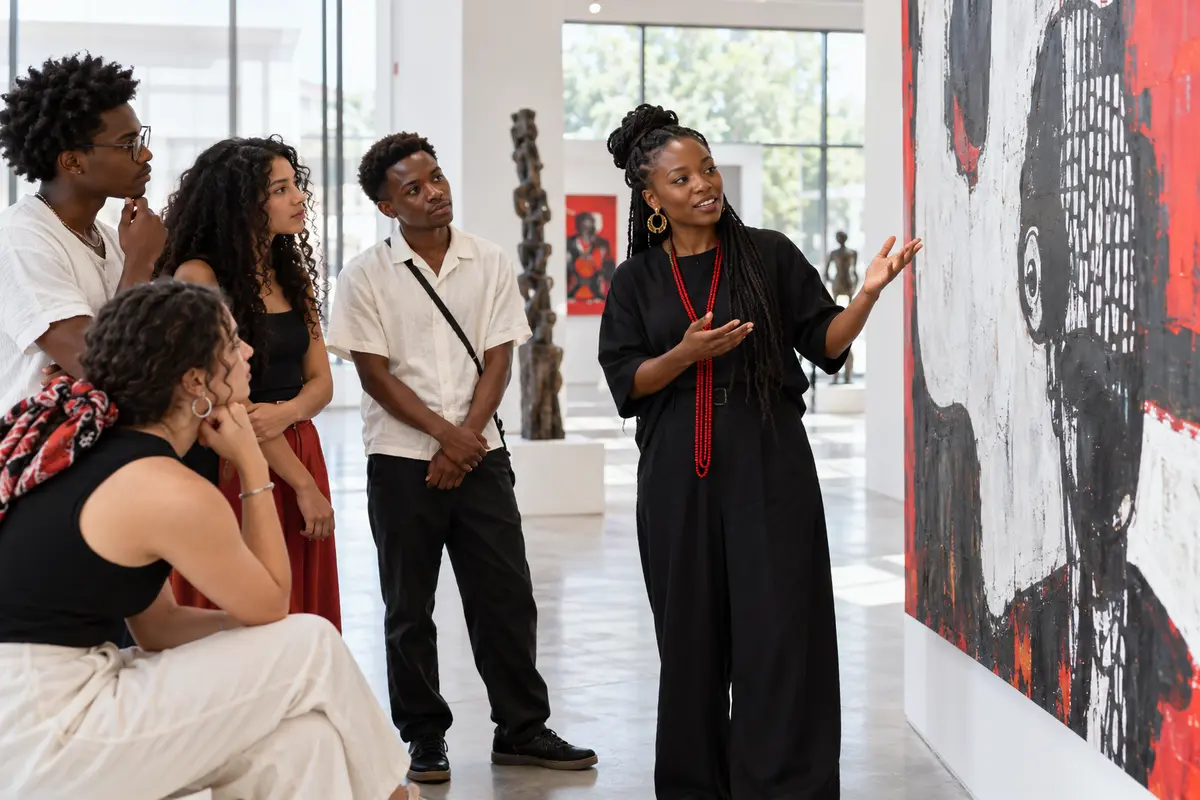 Atelier de médiation culturelle autour d’une œuvre contemporaine